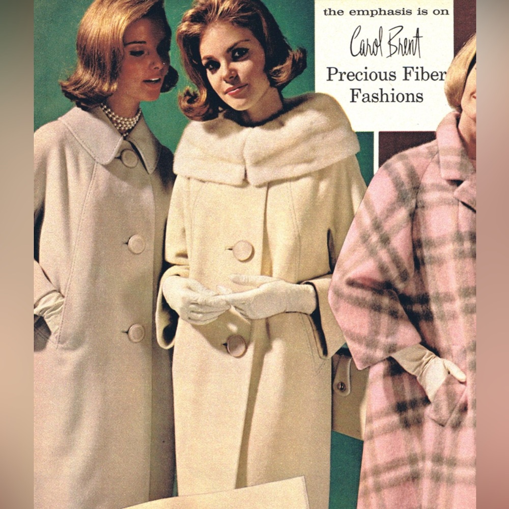 Vintage Suede/Mink Collar 50’s-60’s Coat - Picture 9 of 12